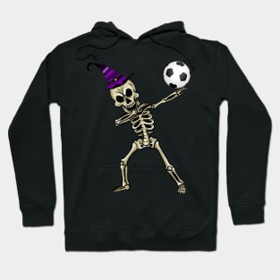 Skeleton Halloween Soccer Witch Hat Hoodie